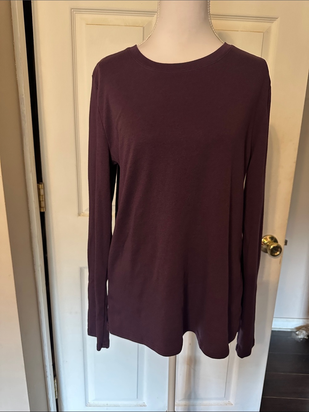 Eddie Bauer Long Sleeve Crewneck Top - Plum
